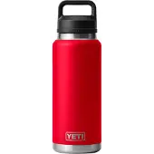 Yeti Rambler Bottle 36oz Chug Cap, Rescue Red, bouteille thermos avec bouchon-goulot, 1L