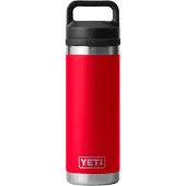 Yeti Rambler Bottle 18oz Chug Cap, Rescue Red, gourde thermos avec bouchon chug, 532 ml