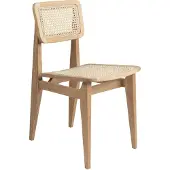 Gubi C-Chair Chaise de Salle à Manger Oak Oiled | All French Cane
