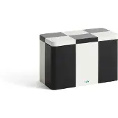 HAY Tin Container Boîte de Rangement Medium | Black and off-white