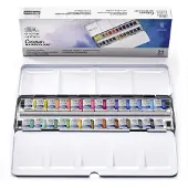 Winsor & Newton Cotman Peinture aquarelle Sketchers Metal Box 24 demi-godets