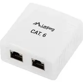 Lanberg OS6-0002-W Adaptateur d'interface de câble/de genre 2 x RJ-45 blanc (Accessoires réseau)