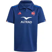 Adidas T-Shirt fonctionnel 'France Rugby Home ' bleu foncé / orange / blanc