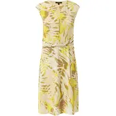 Comma Robe fourreau beige / bleu clair / jaune / safran