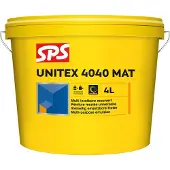 SPS 10112984 Unitex 4040 Peinture Murale Universelle - Mate - RAL 9010 - 4L