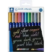 Staedtler Pack 10 Metalic Plug Caligrafia Multicolore Enfants