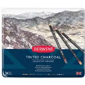 Derwent teintées charbon Pencil boîte de 24 cra…