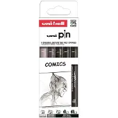Uni Pin Fineliner Comics Lot de 5
