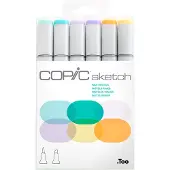 Copic Sketch Cartouche d'encre Pale Pastels 6 pièces