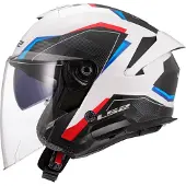 LS2 LS2OF618VersoIIAirBlancBleuRougeCasqueJet Taille S