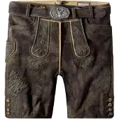 Stockerpoint Pantalon folklorique 'Bertl' bleu marine / brun foncé