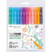 Tombow TwinTone Marker Pastel lot de 12