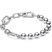 Pandora ME Perles de métal & bracelet à maillons, (20 cm, Argent sterling 925)