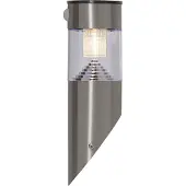 Star Trading Applique murale solaire à LED 'Marbella', acier inoxydable, détecteur de mouvement