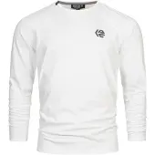 INDICODE JEANS T-Shirt 'Trense ' bleu / blanc cassé
