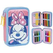 Disney Minnie Mouse Drôle de trousse à crayons avec accessoires - Parfait pour l'école des enfants