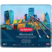 Derwent Crayon De Couleur Procolour Métallique 24 Unités