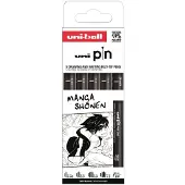 Uniball Pochette de 5 feutres techniques Manga Shonen