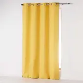 Douceur d'intérieur Rideau a oeillets 140 x 280 cm microfibre unie absolu Moutarde