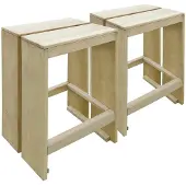 vidaXL Tabouret de bar de jardin 2 pcs. Bois de pin imprégné