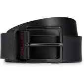 HUGO pour homme. 50385358 Ceinture en cuir Gionio noire (115 cm), Casuel
