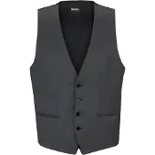 BOSS Gilet Slim en sergé de laine vierge
