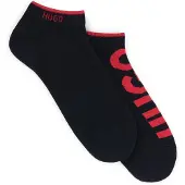 HUGO Chaussettes rouge feu / noir
