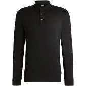 BOSS Polo à manches longues en coton interlock avec logo