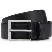 BOSS Ceinture en cuir italien avec boucle argentée