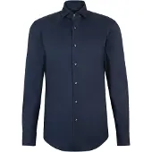 BOSS Hank Spread Long Sleeve Shirt Bleu 42 / Long Homme