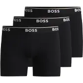 BOSS Lot de trois boxers longs en coton stretch