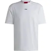HUGO T-Shirt 'Dapolino' noir / blanc cassé