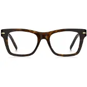 BOSS Monture optique en acétate imitation corne avec détail emblématique doré