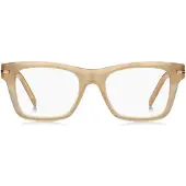 BOSS Monture optique en acétate beige avec détail emblématique doré