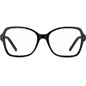 HUGO Monture optique en acétate noir avec branches logotées