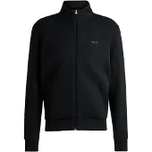 HUGO BOSS Sweat zippé en coton stretch à logo imprimé