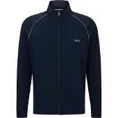 BOSS Veste de survêtement 'Mix&Match' bleu foncé / blanc