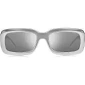 HUGO Lunettes de soleil grises avec branches à logo revisité