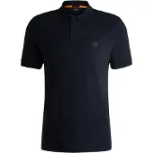 HUGO BOSS Polo Slim en coton stretch à patch logo