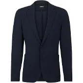 BOSS Veste Slim Fit en seersucker stretch performance