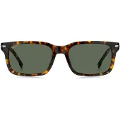BOSS Lunettes de soleil en acétate Havana avec garnitures en métal argenté
