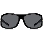BOSS Lunettes de soleil noires style masque avec garnitures en métal doré