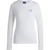 HUGO Haut en jersey de coton avec badge logoté Happy