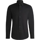 BOSS Chemise Slim en popeline stretch de coton mélangé
