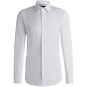 BOSS Chemise Slim en popeline stretch de coton mélangé
