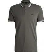BOSS Paddy 10241663 Green Short Sleeve Polo Gris M Homme