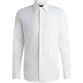 BOSS Chemise Slim en coton stretch structuré italien