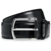 BOSS Ceinture en cuir italien avec boucle logo lustrée