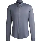 BOSS Chemise Slim en tissu stretch performant structuré