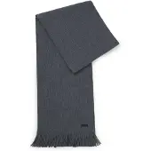 BOSS Écharpe en maille en laine vierge avec logo